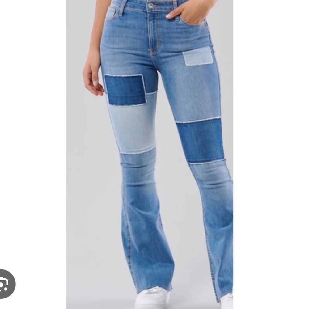 Hollister patchwork flare jeans